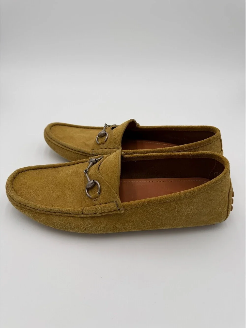 Gucci Horsebit Driver mustard Loafers Mens Size 11.5/44.5